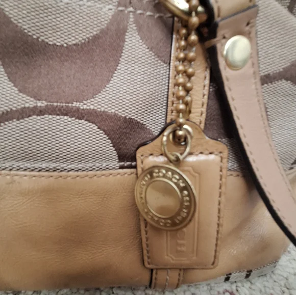 Coach Timeless Signature Canvas and Leather Barrel Bag Style 12430 - Picture 7 of 16